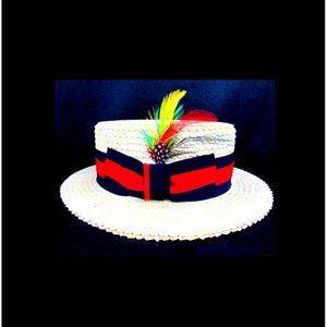 New Rare & Unique Men's Ultrafino Panama/Boater/Derby/Straw Hat, S